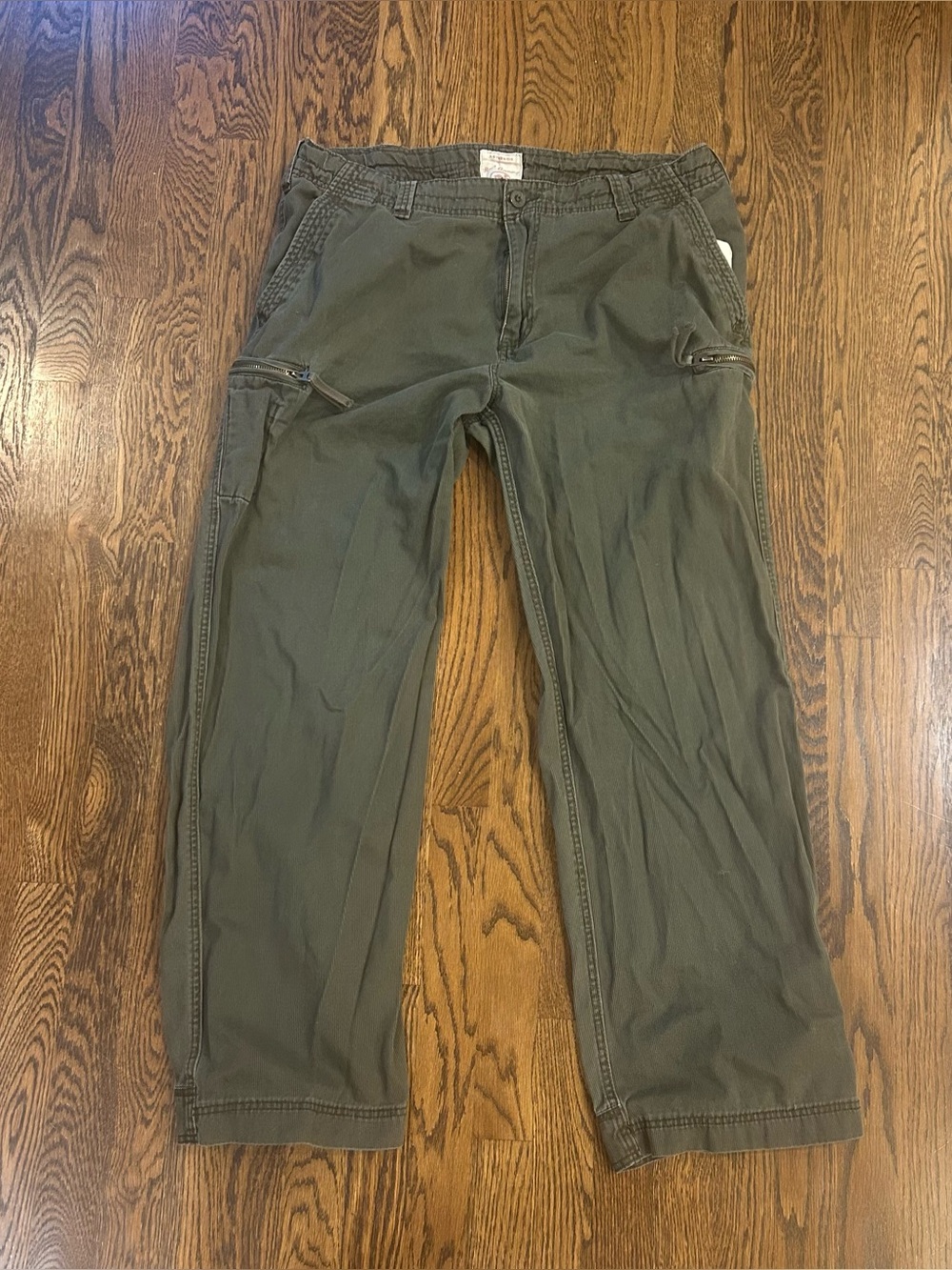 Vintage Y2K Red Camel Olive Corduroy Cargo Pants